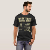 HVAC Technician hourly rate hvac  T-shirt (Voorkant volledig)