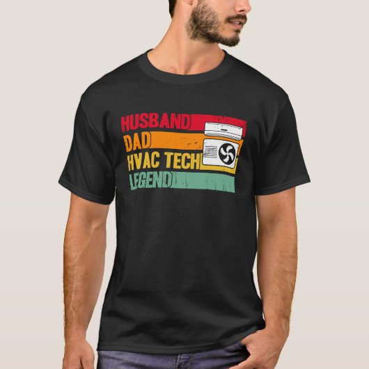 HVAC Technician HVAC Tech Husband Dad HVAC Tech Le T-shirt (Voorkant)