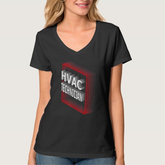 HVAC Technician Job Title Appreciation Retro T-shirt (Voorkant)
