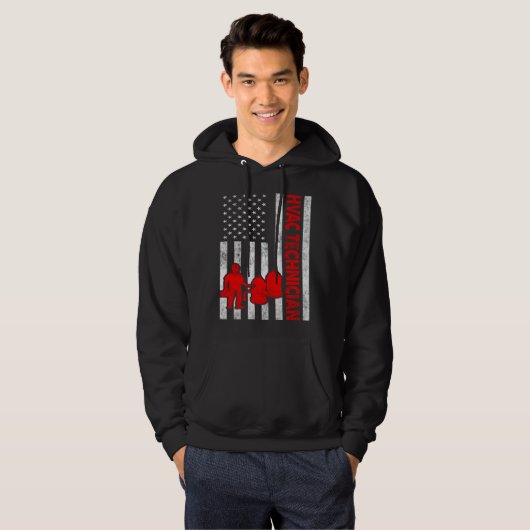 HVAC Technician Study Funny HVAC Tech Hoodie (Voorkant volledig)