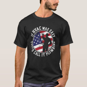HVAC Technician Tech  Amerikaanse vlag van HVAC T-shirt