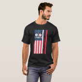  HVAC Technician USA Amerikaanse vlag HVAC Tec T-shirt (Voorkant volledig)
