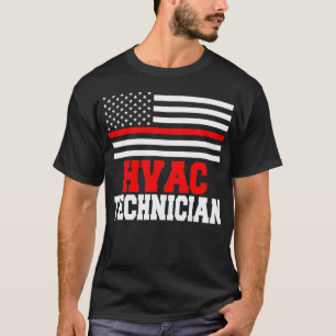HVAC Technician USA Vlaggen Grappige HVAC Tech T-shirt