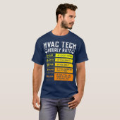 HVAC Technician Uurtarief I Airconditioner T-shirt (Voorkant volledig)