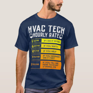 HVAC Technician Uurtarief I Airconditioner T-shirt