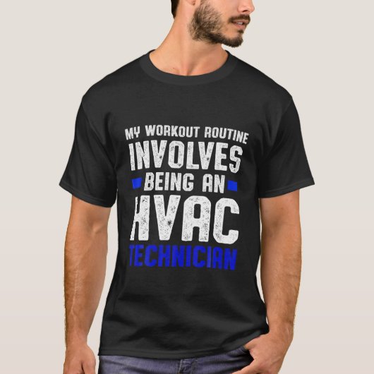 HVAC Technician Workout Funny HVAC Tech T-shirt (Voorkant)