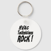 HVAC Technicians Rock! Button Sleutelhanger (Voorkant)