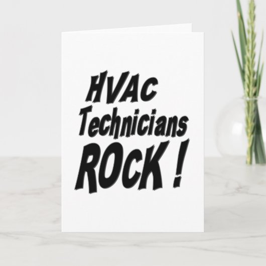 HVAC Technicians Rock! Wenskaart Kaart (Voorkant)