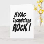 HVAC Technicians Rock! Wenskaart Kaart (Gele Bloem)