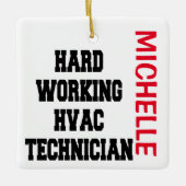 HVAC-technicus - AANGEPAST Keramisch Ornament (Voorkant)