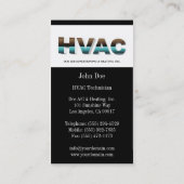 HVAC-technicus B/W gespiegeld Visitekaartje (Achterkant)