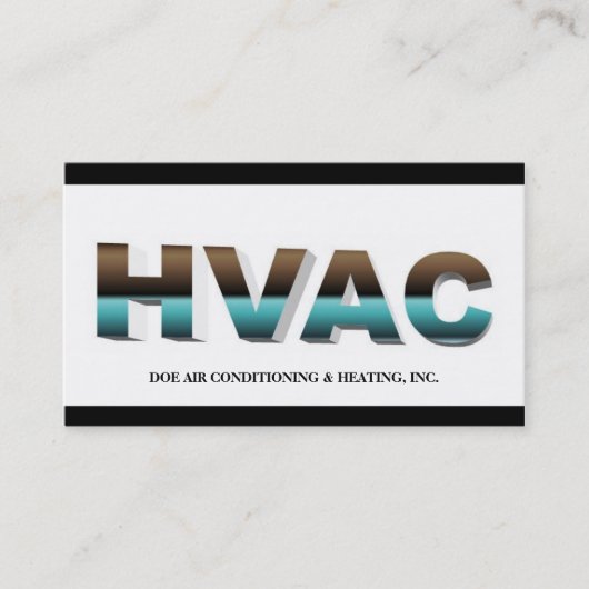 HVAC-technicus B/W gespiegeld Visitekaartje (Voorkant)
