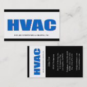 HVAC-technicus B/W Vet Visitekaartje (Voorkant / Achterkant)