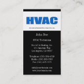 HVAC-technicus B/W Vet Visitekaartje (Achterkant)