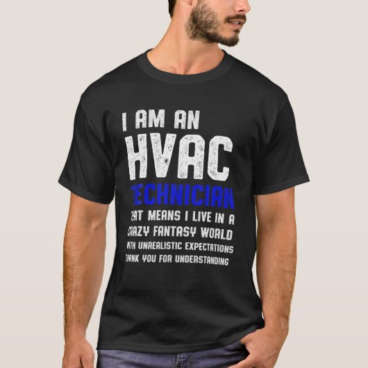 HVAC-technicus Fantasy Funny HVAC Tech T-shirt (Voorkant)