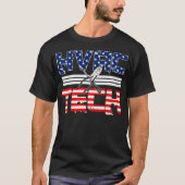 HVAC-technicus geeft patriottische Amerikaanse vla T-shirt (Voorkant)
