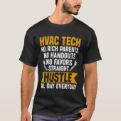HVAC-technicus Geen rijke ouders Geen aalmoezen HV T-shirt (Voorkant)