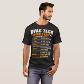 Hvac-technicus - Huurtarief airconditioner T-shirt (Voorkant volledig)