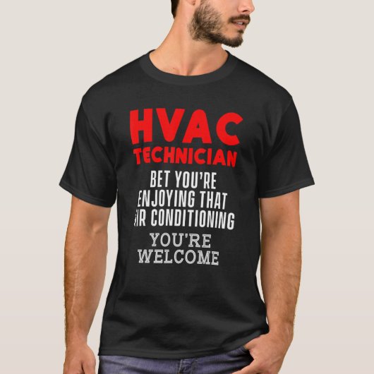 HVAC-technicus HVAC Tech 6 T-shirt (Voorkant)