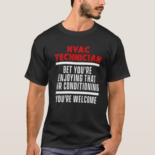 HVAC-technicus HVAC Tech 6 T-shirt (Voorkant)