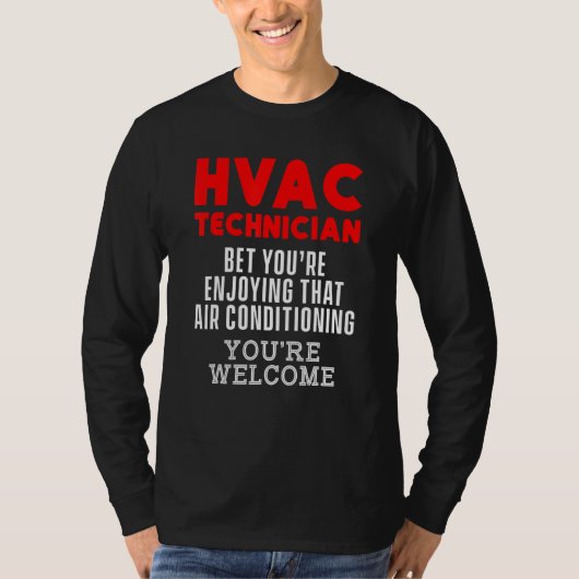 HVAC-technicus HVAC Tech 6 T-shirt (Voorkant)