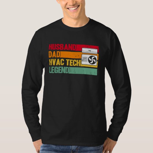 HVAC-technicus HVAC-tech Man Vader HVAC-tech Le T-shirt (Voorkant)
