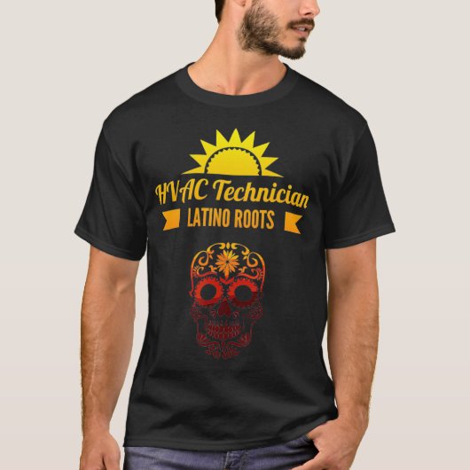 HVAC-technicus Latino Roots Mechanic HVACR Latinx T-shirt (Voorkant)