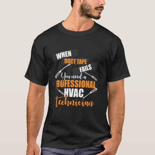Hvac-technicus Professional Funny Hvac Tech T-shirt (Voorkant)