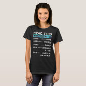 HVAC-technicus Tarief per uur Grappige HVAC Tech A T-shirt (Voorkant volledig)