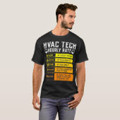 Hvac-technicus Uurly Rate T Shirt I (Voorkant volledig)