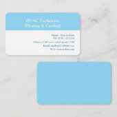 HVAC-technicus (Verwarming & Koeling) Visitekaartje (Voorkant / Achterkant)