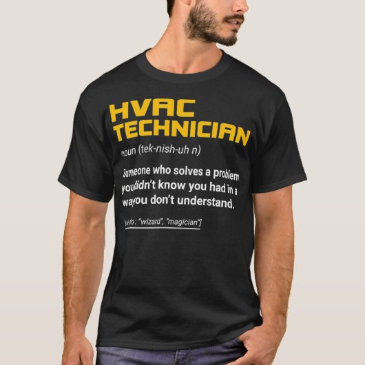 HVAC-technische definitie - Verwarmings- en koelte T-shirt (Voorkant)