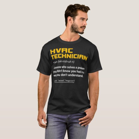 HVAC-technische definitie - Verwarmings- en koelte T-shirt (Voorkant volledig)