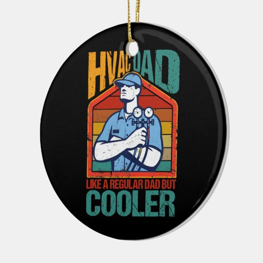 HVAC-vader, koeler Funny HVAC-technicus vader Keramisch Ornament (Links)