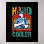 HVAC-vader, koeler Funny HVAC-technicus vader Poster (Voorkant)
