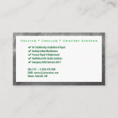HVAC Verwarming Airconditioning Koeling Conditione Visitekaartje (Achterkant)