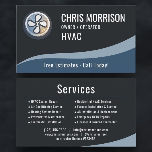 HVAC Verwarming & Airconditioning Professional Visitekaartje