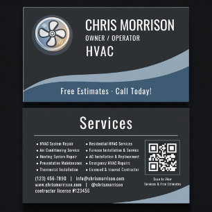 HVAC Verwarming & Airconditioning QR-code Visitekaartje