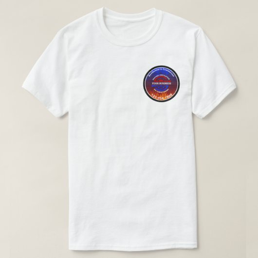 HVAC Verwarming en Air Light T-Shirt (Design voorkant)