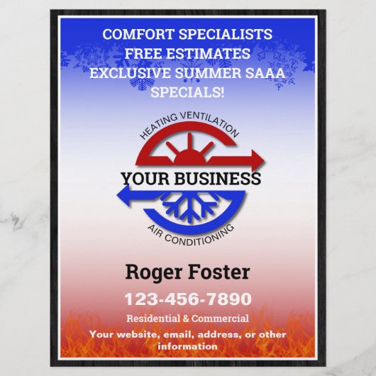 HVAC Verwarming en Airconditioning Flyer (Voorkant)