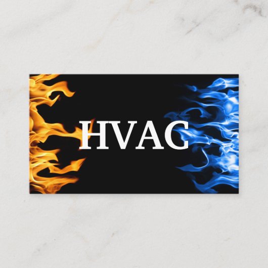 HVAC Verwarming en Airconditioning Koeling Visitekaartje (Voorkant)
