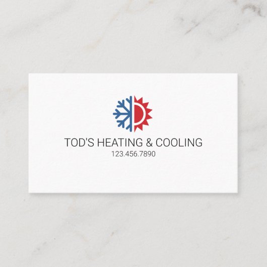 HVAC-verwarming en -koeling, airconditioning Visitekaartje (Voorkant)