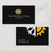 HVAC-verwarming en -koeling, airconditioning Visitekaartje (Voorkant / Achterkant)