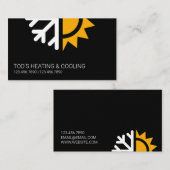 HVAC-verwarming en -koeling, airconditioning Visitekaartje (Voorkant / Achterkant)