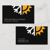 HVAC-verwarming en -koeling, airconditioning Visitekaartje (Voorkant / Achterkant)