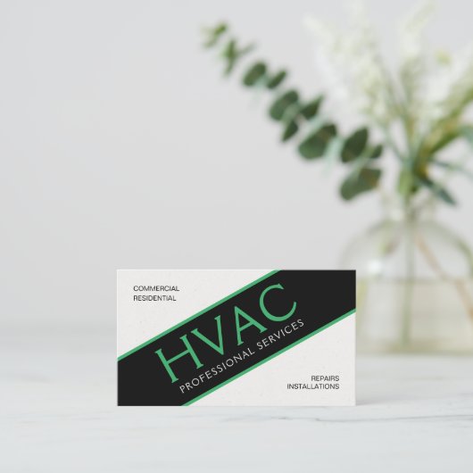 HVAC-verwarming en -koeling Professional Visitekaartje (Staand voorkant)