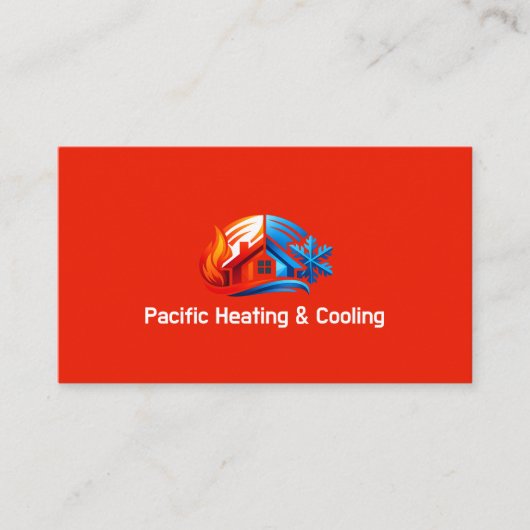 HVAC Verwarming en Koeling Visitekaartje (Voorkant)