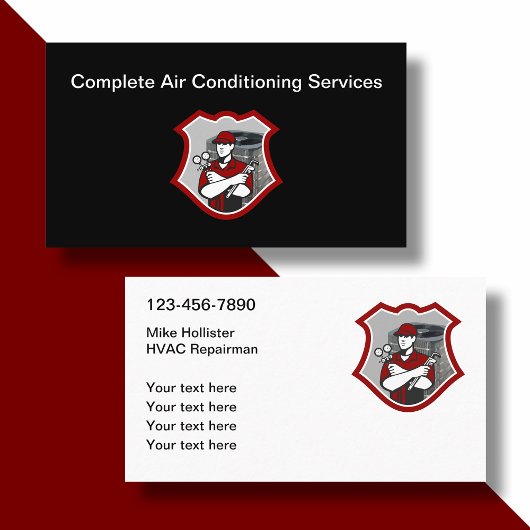HVAC-Visitekaartje met airconditioning Visitekaartje