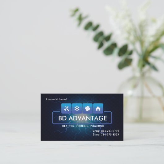 HVAC Visitekaartjes (Staand voorkant)