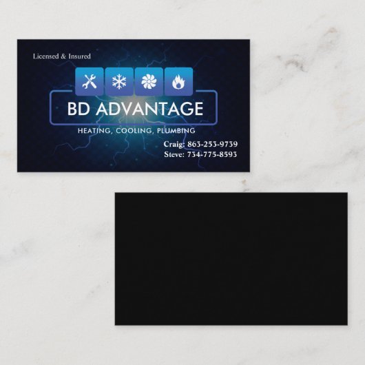 HVAC Visitekaartjes (Voorkant / Achterkant)